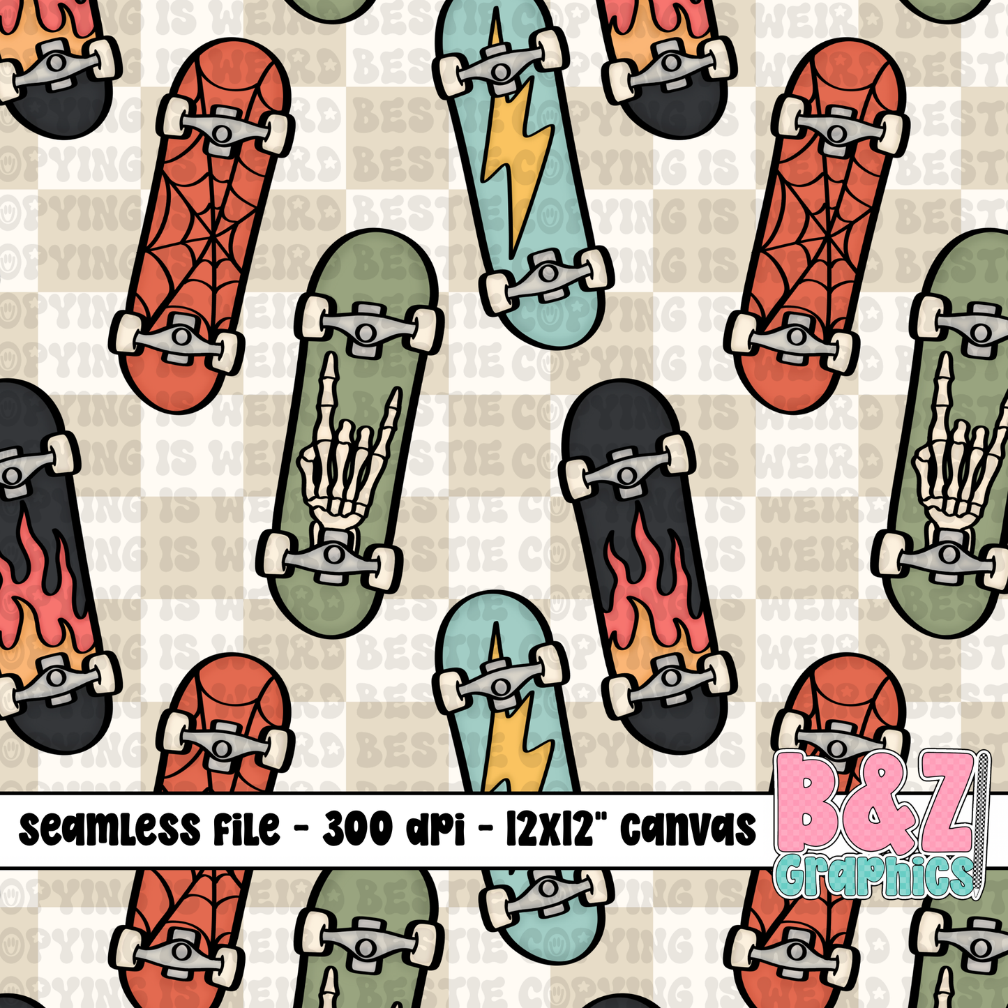 Skateboards Seamless