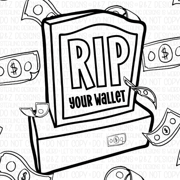 2x2” RIP Your Wallet Label Pack