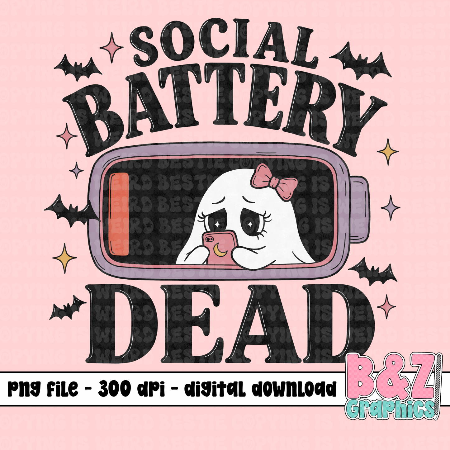 Social Battery Dead PNG
