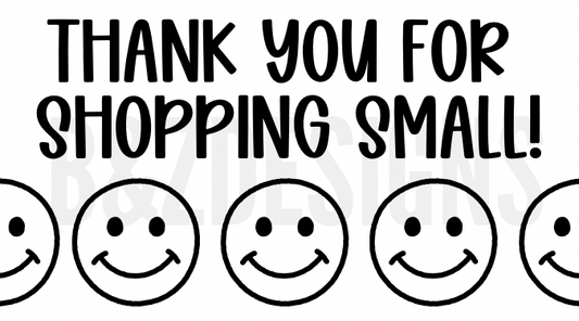 Thank You For Shopping Small Label Pack